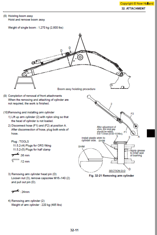 New Holland E225BSR Excavator Service Manual - Image 3