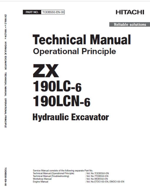 Hitachi ZX190LC-5B and ZX190LC-6 Excavator Service Repair Manual - Image 3