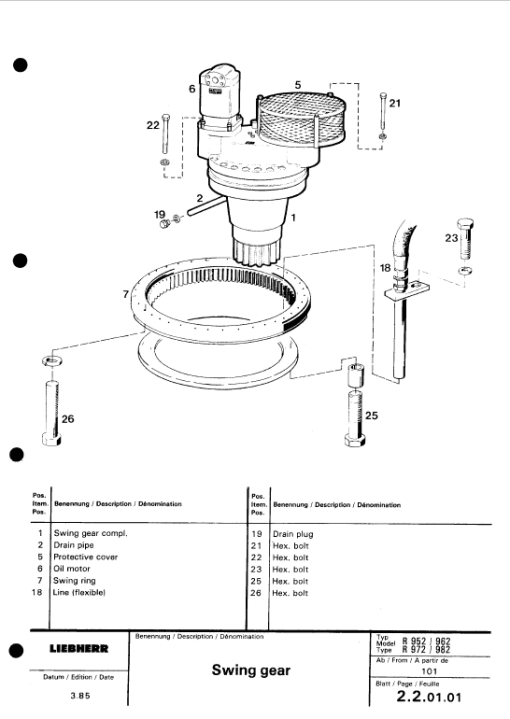 Liebherr R952, R962, R972, R982 Excavator Service Manual - Image 3