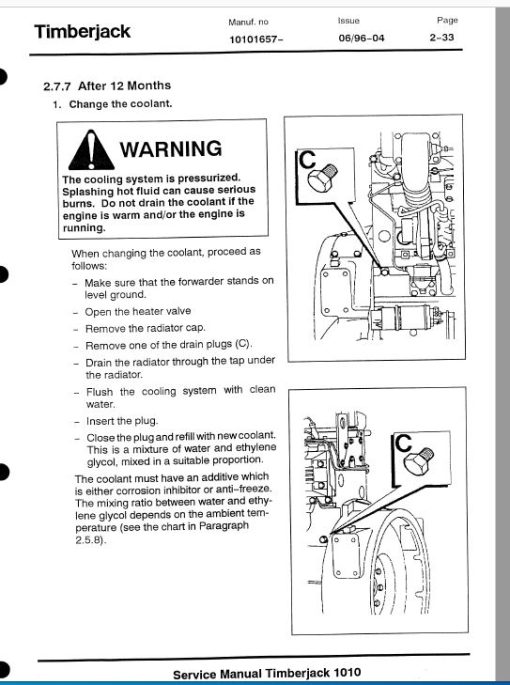 Timberjack 1010 Forwarder Service Repair Manual (10101657 and Up) - Image 3