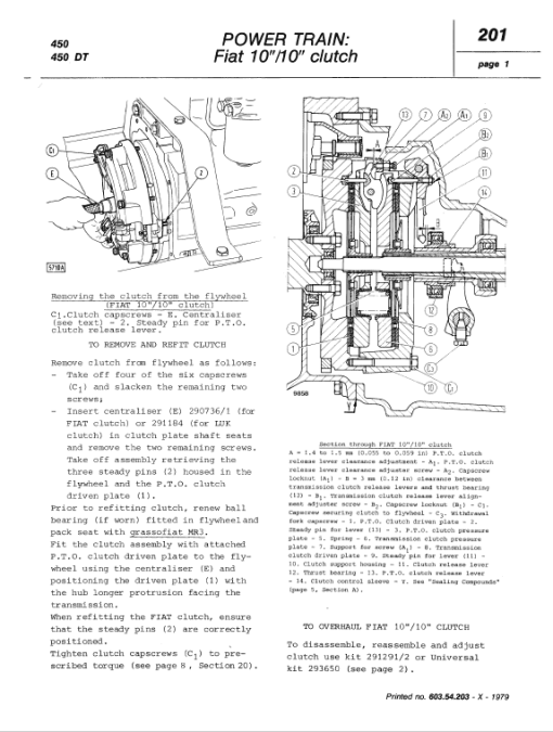 Fiat 450, 450DT Tractor Workshop Service Manual - Image 3