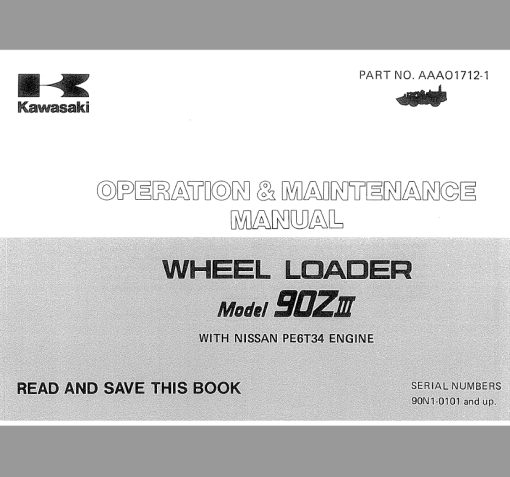 Kawasaki 90ZIII Wheel Loader Service Manual - Image 3