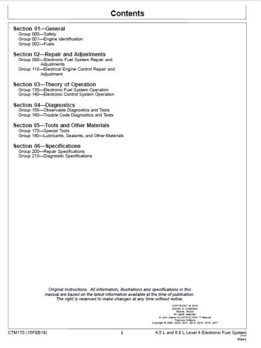 John Deere PowerTech 4.5L, 6.8L Diesel Engine Technical Manual (CTM170) - Image 3