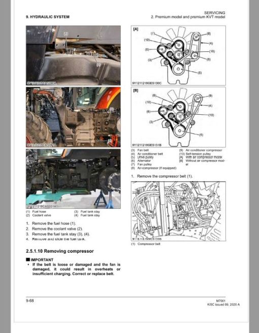 Kubota M7001 Tractor Workshop Service Repair Manual - Image 3