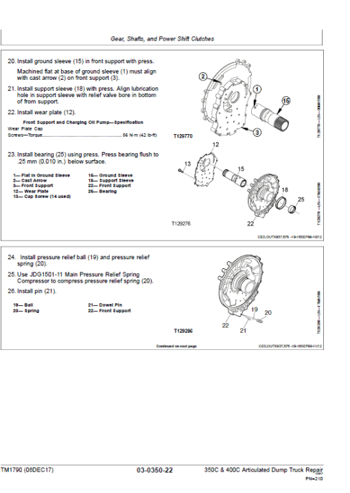 John Deere 350C, 400C Articulated Dump Truck Repair Technical Manual - Image 3