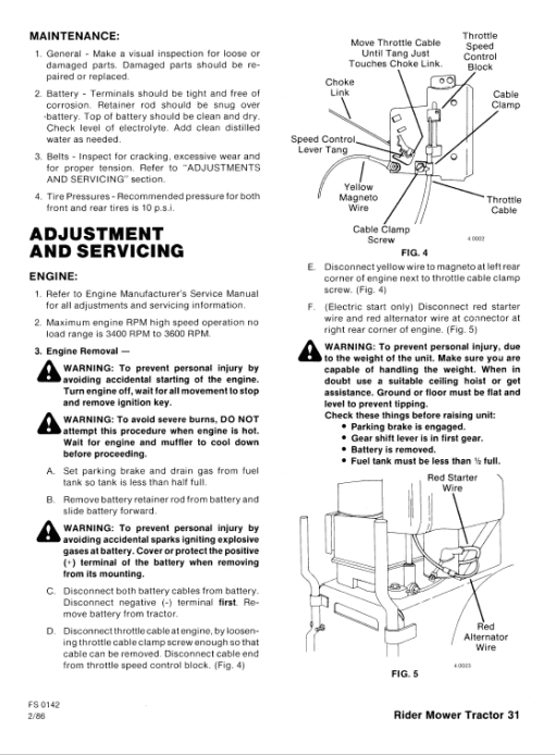 Ford R8, R11 Riding Mower Tractor Service Manual - Image 3