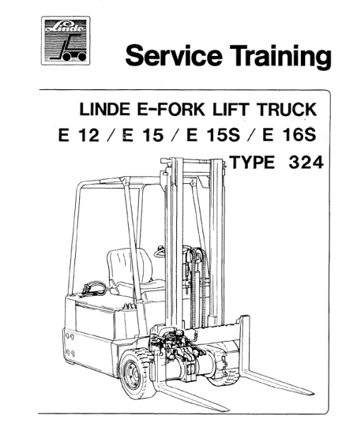 Linde Type 322, 323, 324 Forklift Model: E10, E12, E14, E15, E16, E20, E25, E30 Workshop Service Manual - Image 9