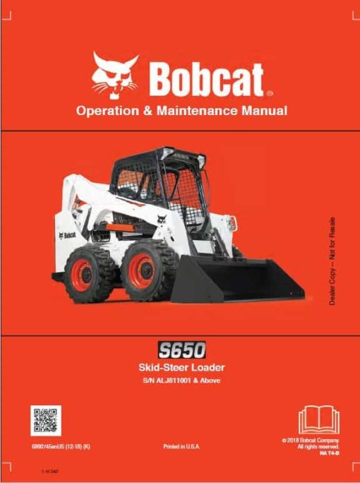 Bobcat S650 Skid-Steer Loader Service Manual - Image 3