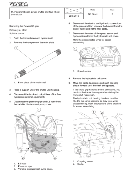 Valtra N123D, N143D, N163D Tractors Service Repair Manual - Image 4