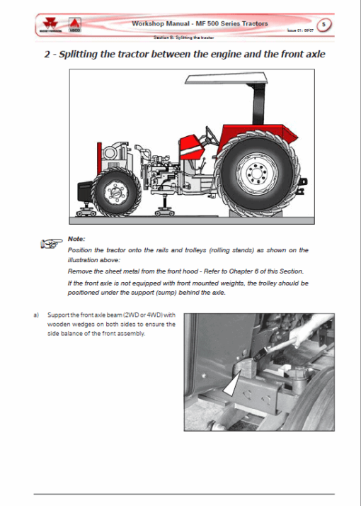 Massey Ferguson 573, 583, 593, 596 Tractor Service Manual - Image 3