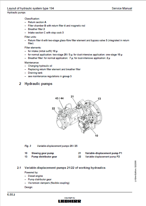 Liebherr A934C, A944C-HD, A954C-HD, R934C, R934C Litronic Service Manual - Image 3