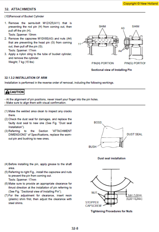 New Holland E10SR Mini Excavator Service Manual - Image 3