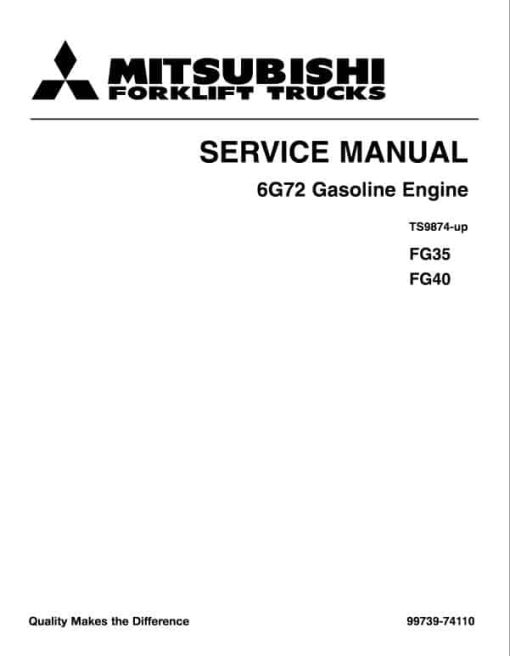 Mitsubishi FG35, FG40 Forklift Lift Truck Service Manual - Image 2