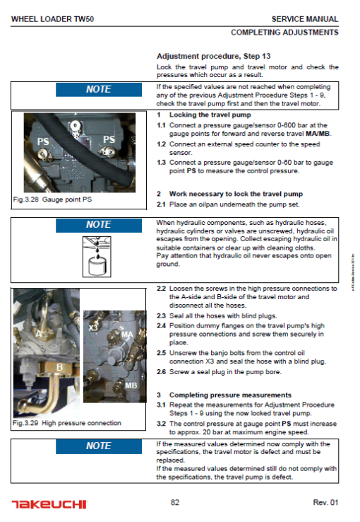 Takeuchi TW50 Wheel Loader Service Manual - Image 2