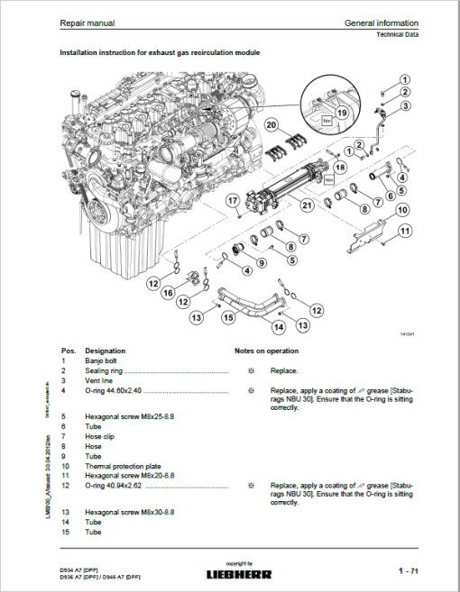 Liebherr D934 A7 DFP, D936 A7 DPF, D946 A7 DPF Engine Service Manual - Image 3