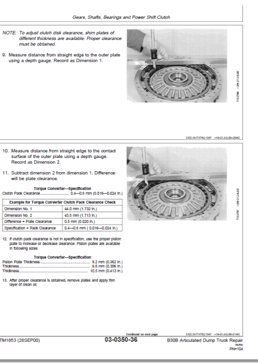 John Deere B30B Articulated Dump Truck Repair Technical Manual - Image 3