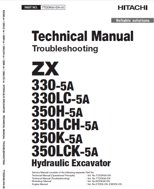 Hitachi ZX330-5A, ZX330LC-5A and ZX350LCH-5A ZAXIS Excavator Repair Manual - Image 3