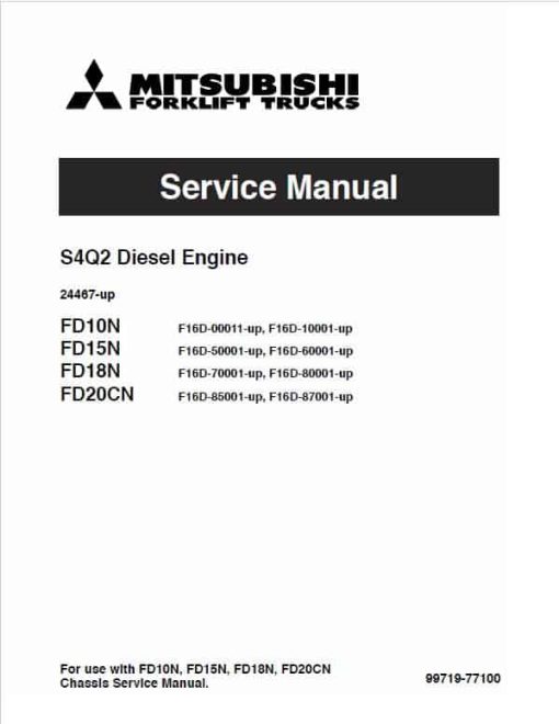 Mitsubishi FG15N, FG18N, FG20N, FG20CN Forklift Service Manual - Image 3