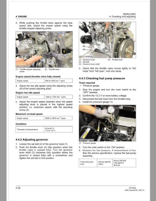 Kubota RTV520 Utility Vehicle Workshop Service Repair Manual - Image 3