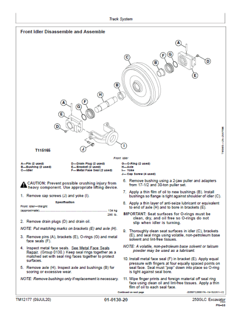 John Deere 250GLC Excavator Technical Manual (PIN: 1FF250GX_C608001, D608001, E608001 - ) - Image 3