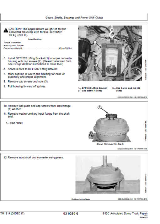 John Deere B30C Articulated Dump Truck Repair Technical Manual - Image 3