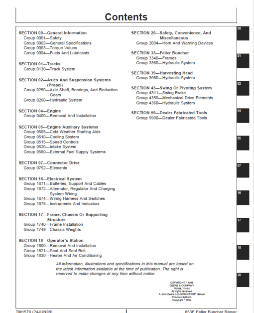 John Deere 653E Feller Buncher Service Repair Manual (TM1578 and TM1579) - Image 5