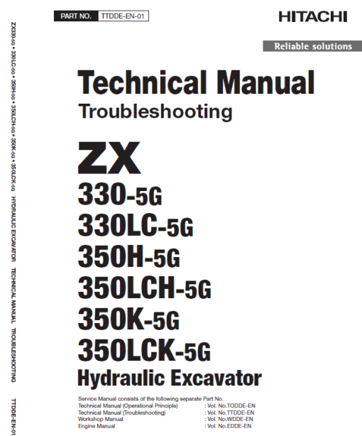 Hitachi ZX330-5G, ZX330LC-5G and ZX350LCH-5G ZAXIS Excavator Repair Manual - Image 2