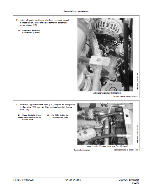 John Deere 290GLC Excavator Technical Manual (S.N after C705001, D705001, E705001) - Image 3