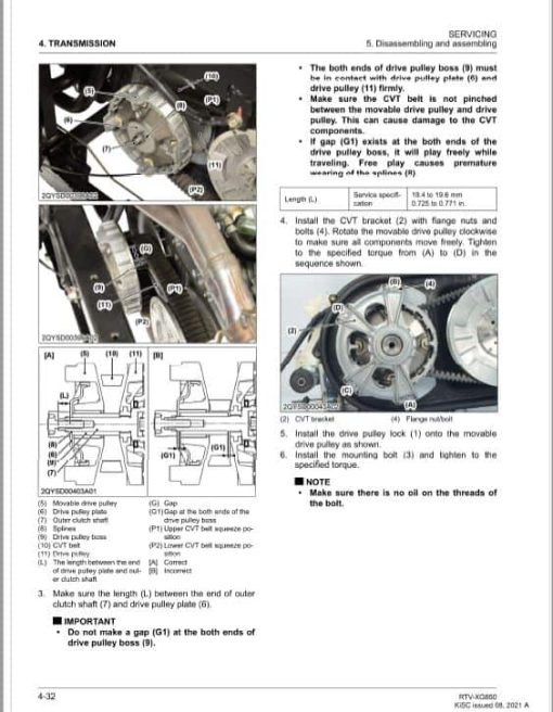 Kubota RTV-XG850 Utility Vehicle Workshop Service Repair Manual - Image 3