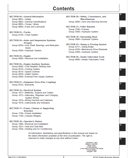 John Deere 653G Feller Buncher Service Repair Manual (SN before - 880059) - Image 3