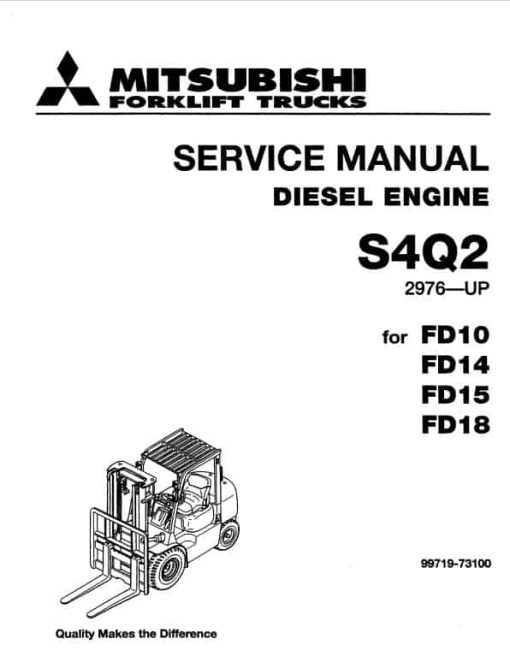 Mitsubishi FG10, FG14, FG15, FG18 Forklift Service Manual - Image 3