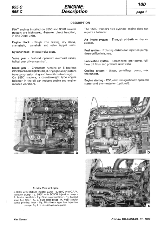 Fiat 85-55, 95-55, 855C, 955C Tractor Service Manual - Image 3