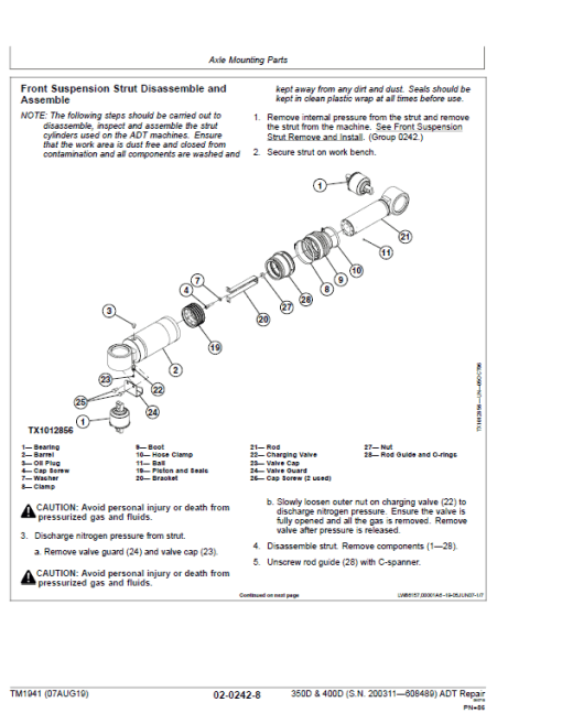 John Deere 350D, 400D Dump Truck Technical Manual (DW & BELL - S.N. 200311—201811) - Image 3