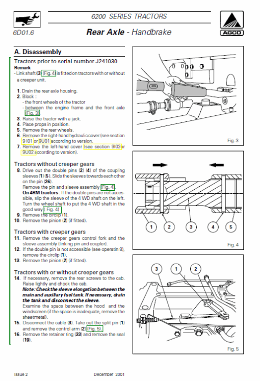 Massey Ferguson 6265, 6270, 6280, 6290 Tractor Service Manual - Image 7