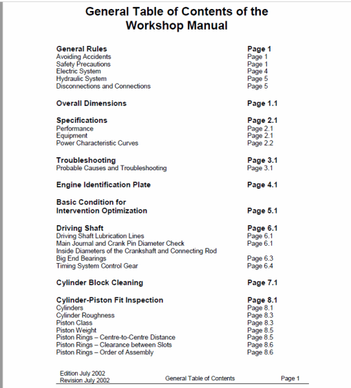 OM Pimespo LDW 2204/T CHD Engine For Forklift Trucks Shop Manual - Image 6