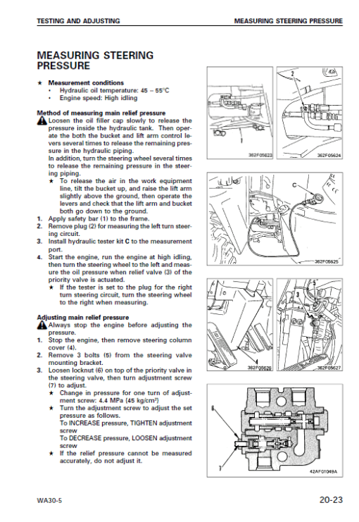 Komatsu WA30-5 Wheel Loader Service Manual - Image 4