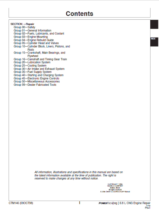 John Deere PowerTech 6.8L 6068 Natural Gas Engines Technical Manual (CTM146 and CTM113) - Image 3