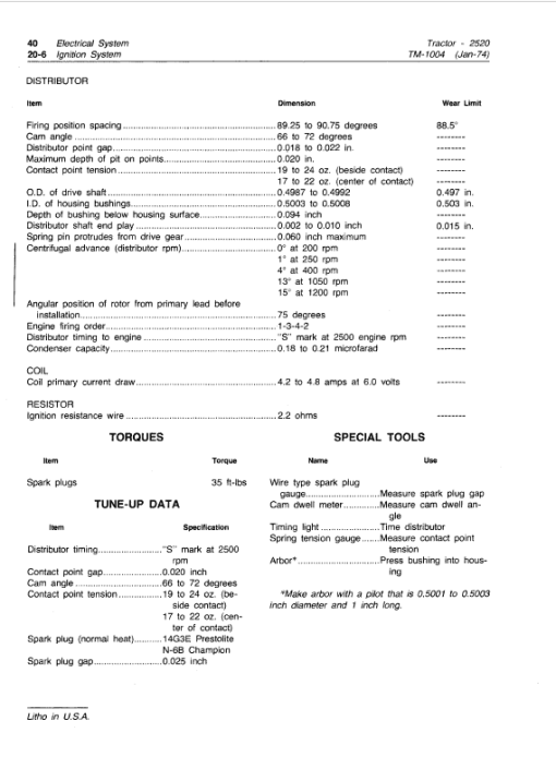 John Deere 2520 Row Crop and Hi-Crop Tractors Technical Manual - Image 3