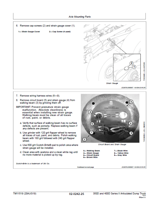 John Deere 350D, 400D Series 2 Dump Truck Technical Manual ( S.N. 626763—642001) - Image 3