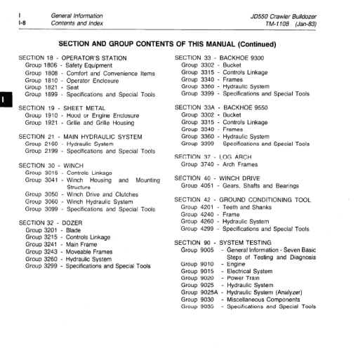 John Deere 550 Crawler Bulldozer Repair Technical Manual (TM1108) - Image 4