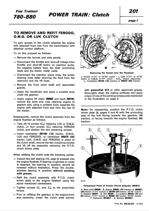 Fiat 780, 780DT, 880, 880DT Tractor Service Manual - Image 3