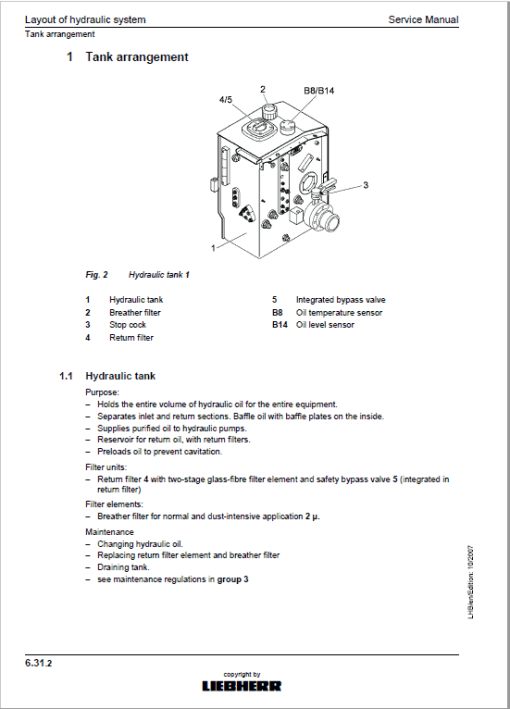 Liebherrr A900C ZW Litronic Tier 3 Excavator Service Manual - Image 3