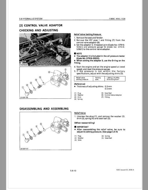 Kubota F1900, F1900E Front Mower Workshop Repair Manual - Image 3