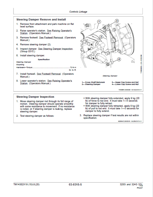 John Deere 320G, 324G SkidSteer Loader Technical Manual (Manual Controls - S.N after G328658 ) - Image 3