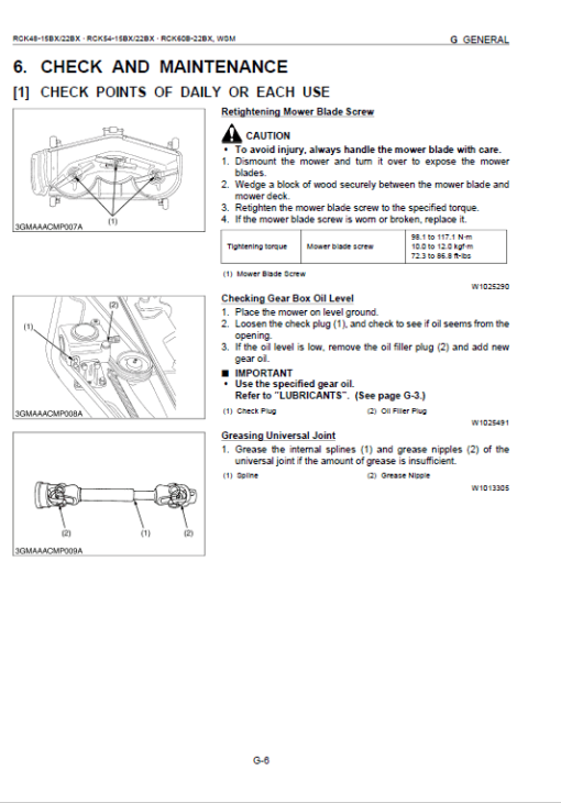 Kubota RCK48-15BX, RC48-15BX, RCK54-15BX, RCK54-22BX Mower Manual - Image 3