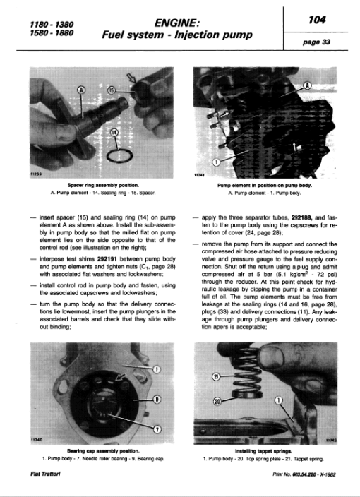 Fiat 1180, 1280, 1380, 1580, 1880 Tractor Service Manual - Image 3