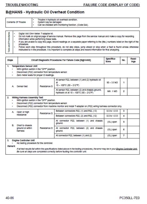 Komatsu PC350LL-7E0 Excavator Service Manual - Image 3