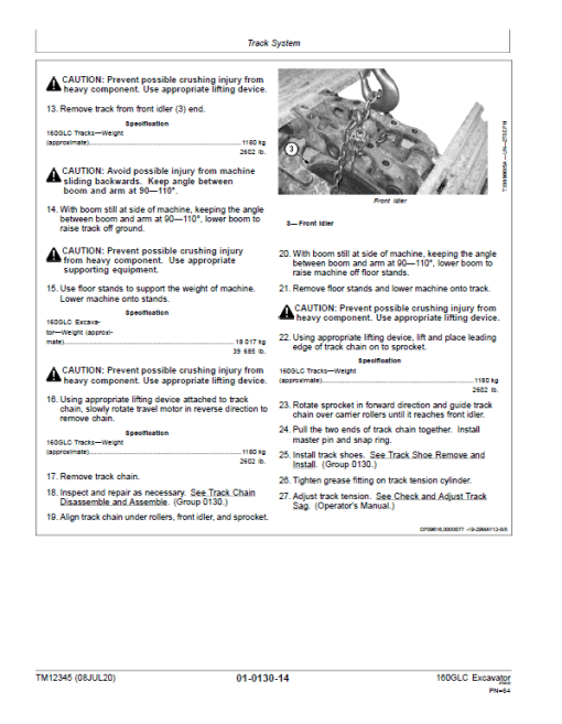 John Deere 160GLC Excavator Repair Technical Manual (S.N after E055001 -) - Image 5