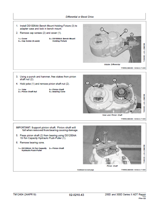 John Deere 250D, 300D Series 2 Dump Truck Technical Manual (S.N. after E642001 - ) - Image 3