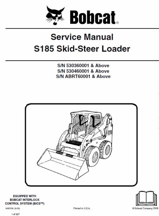 Bobcat S185 Skid-Steer Loader Service Manual - Image 3